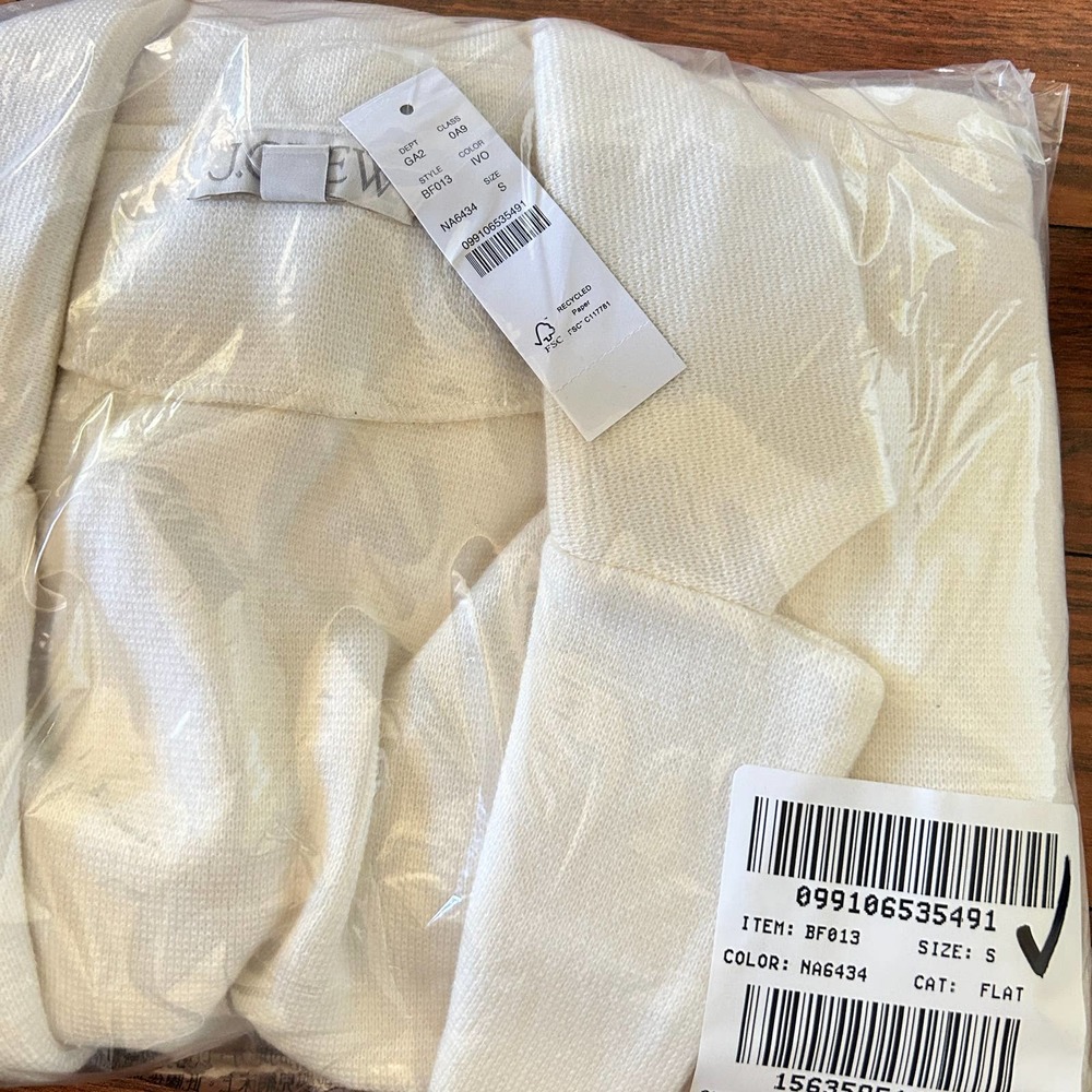 NWT J. Crew Cecile Relaxed Sweater Blazer S Cream White J.Crew - Picture 6 of 6
